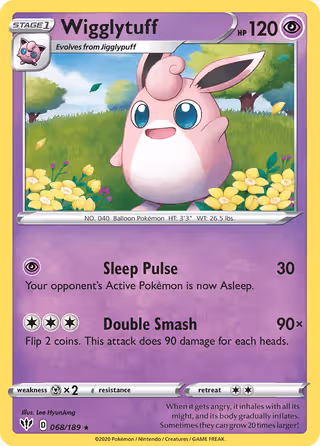 Wigglytuff 68/189 Pokemon card