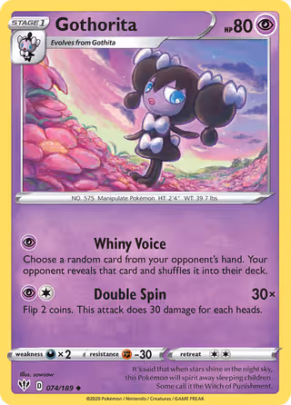 Gothorita 74/189 Pokemon card