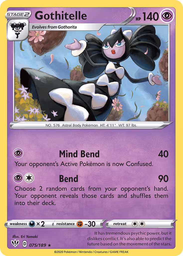 Gothitelle 75/189 Pokemon card
