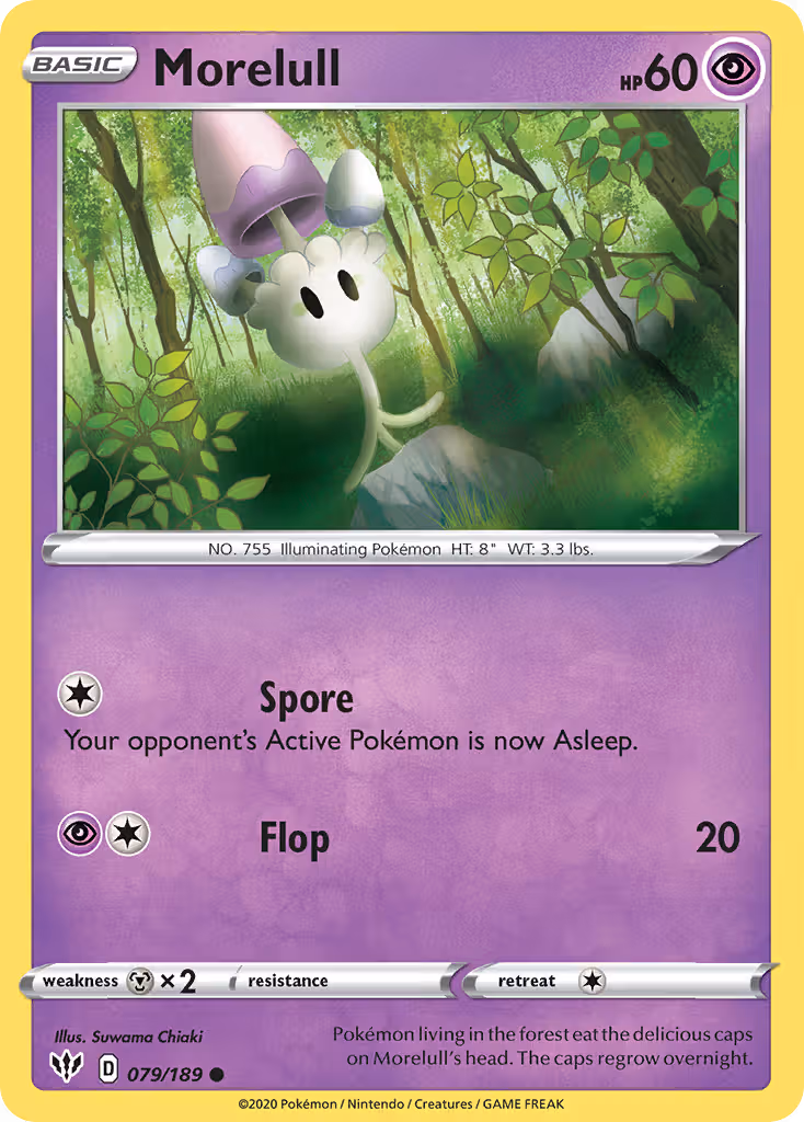 Morelull 79/189 Pokemon card