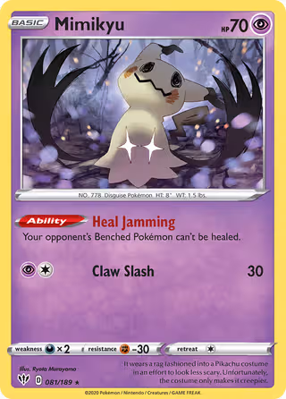Mimikyu 81/189 Pokemon card