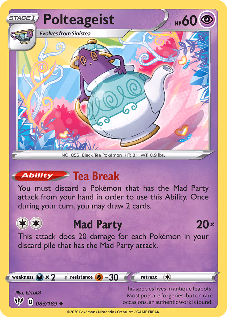 Polteageist 83/189 Pokemon card