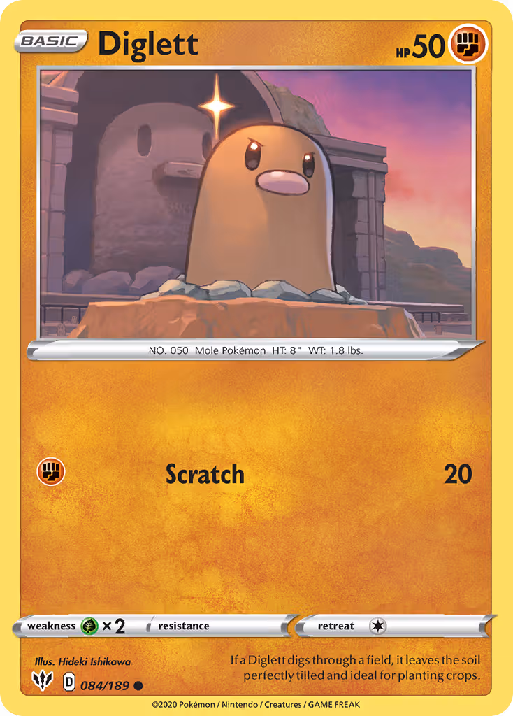 Diglett 84/189 Pokemon card