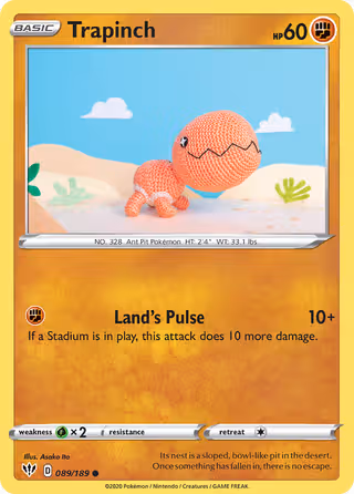 Trapinch 89/189 Pokemon card