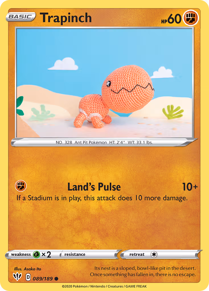Trapinch 89/189 Pokemon card
