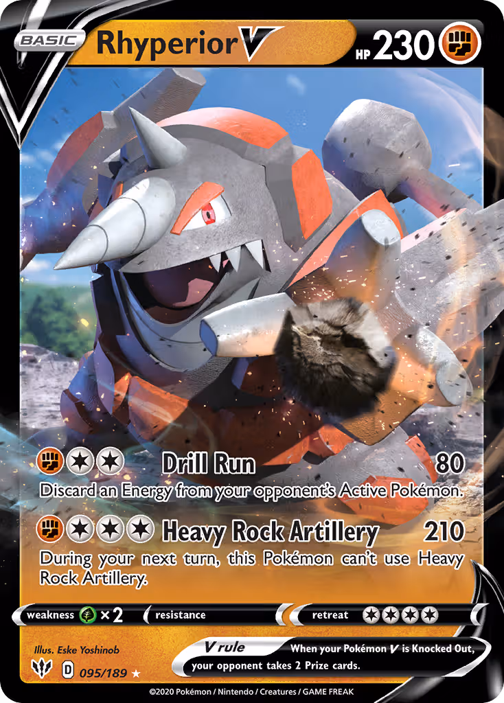 Rhyperior V 95/189 Pokemon card