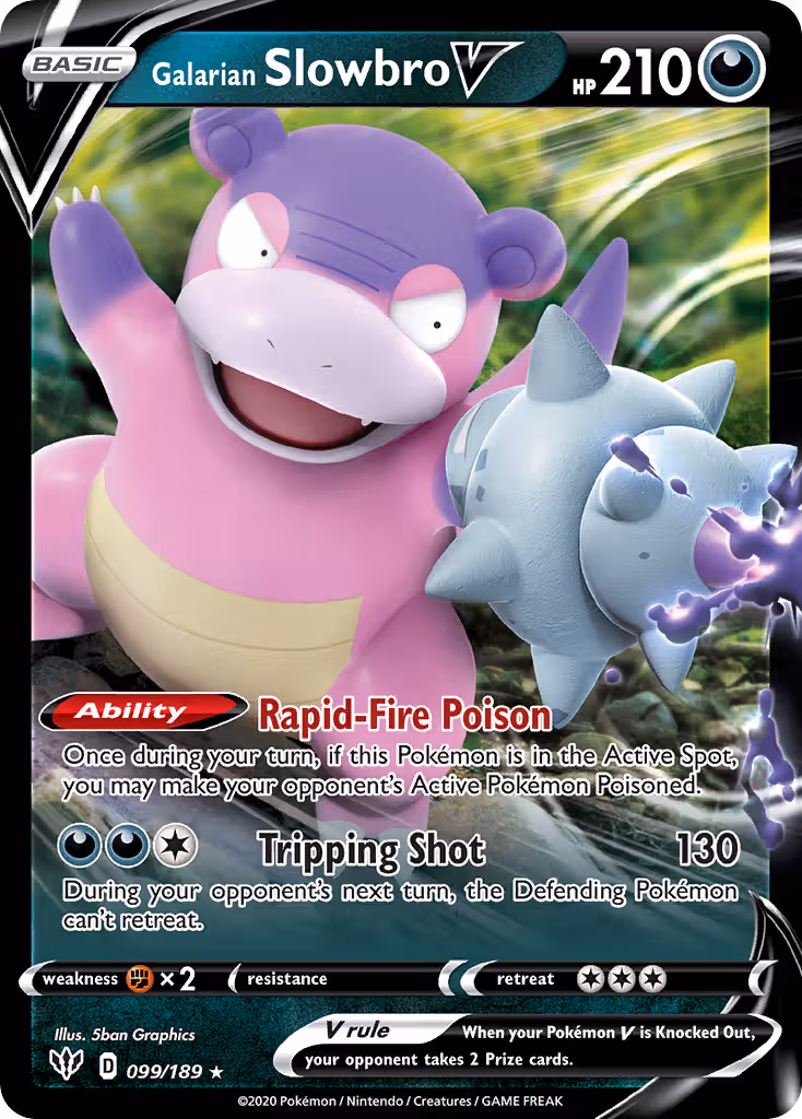 Galarian Slowbro V 99/189 Pokemon card
