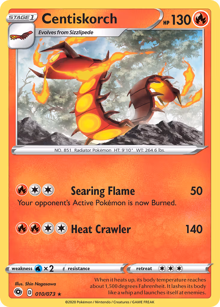 Centiskorch 10/73 Pokemon card