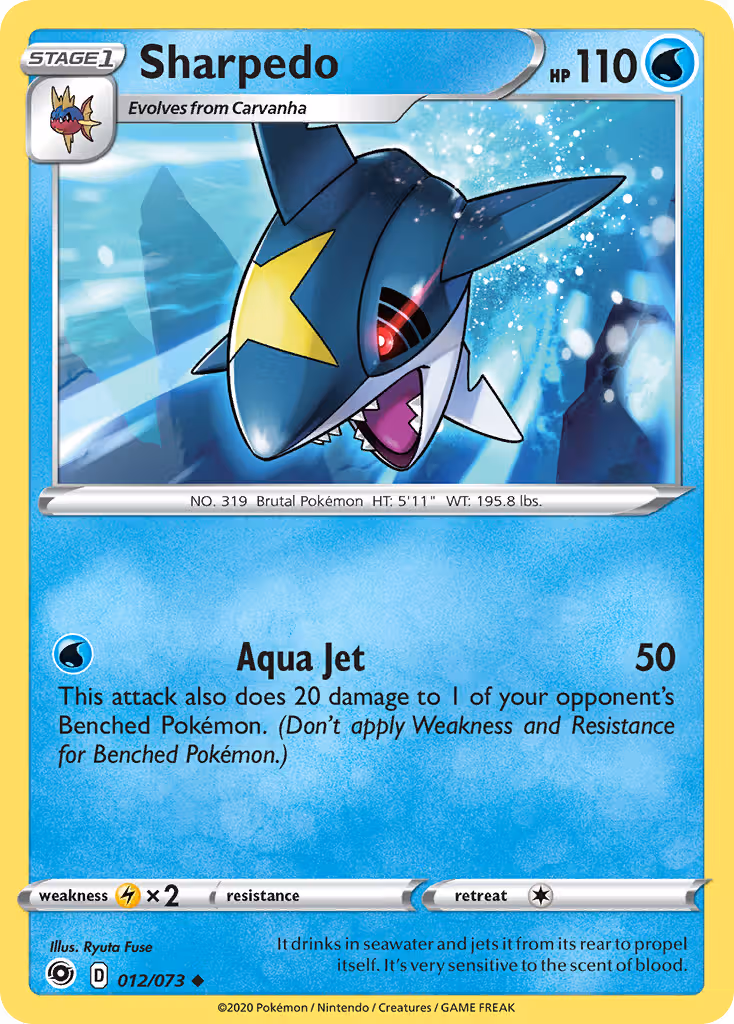Sharpedo 12/73 Pokemon card