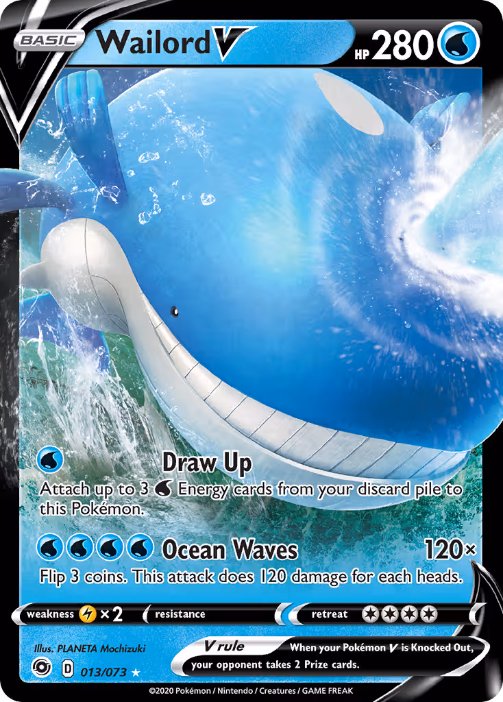 Wailord V 13/73 Pokemon card