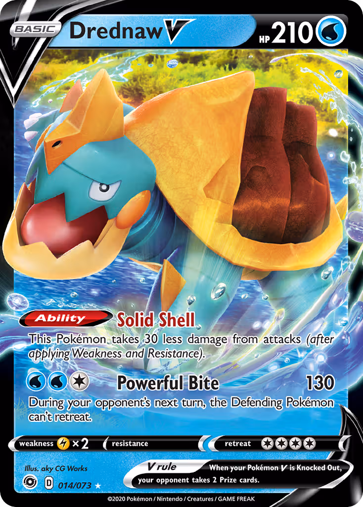 Drednaw V 14/73 Pokemon card