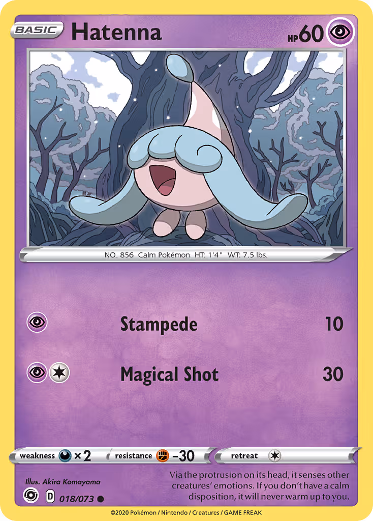 Hatenna 18/73 Pokemon card