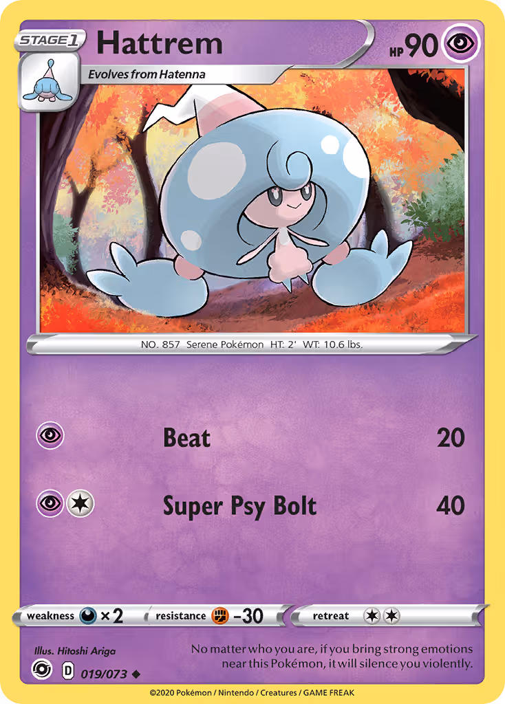 Hattrem 19/73 Pokemon card