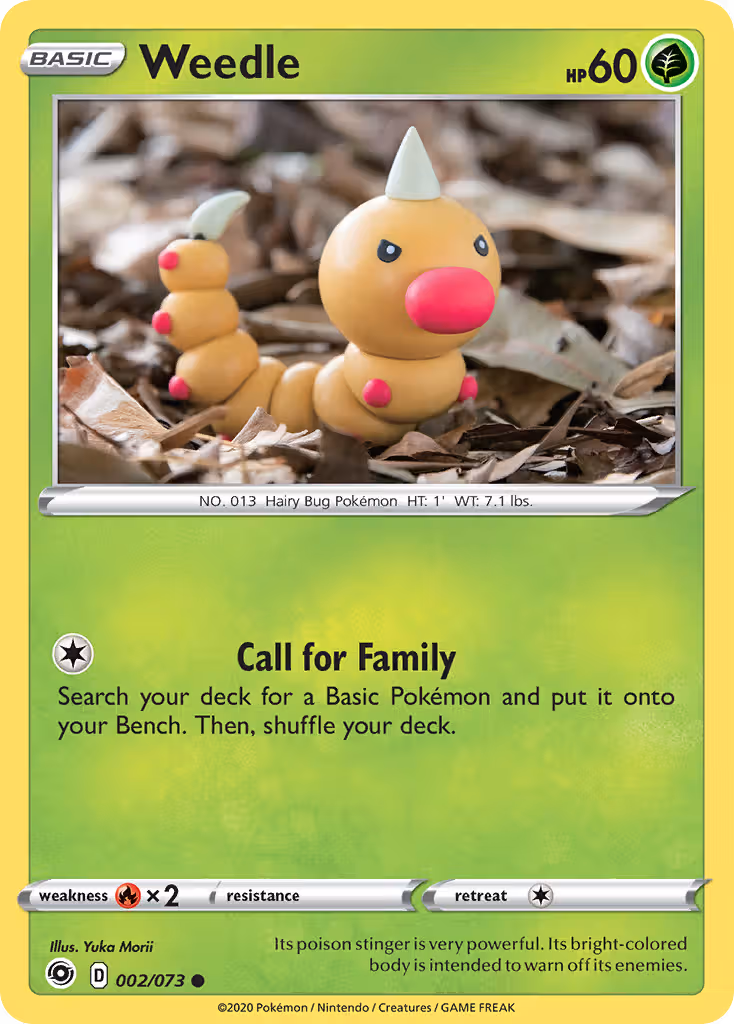 Weedle 2/73 Pokemon card