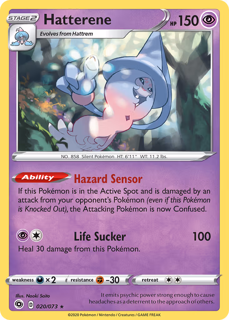 Hatterene 20/73 Pokemon card