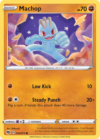 Machop 24/73 Pokemon card