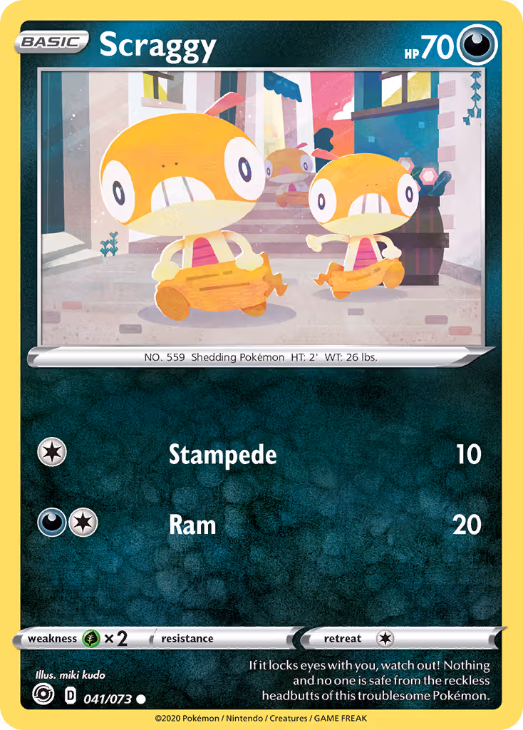 Scraggy 41/73 Pokemon card