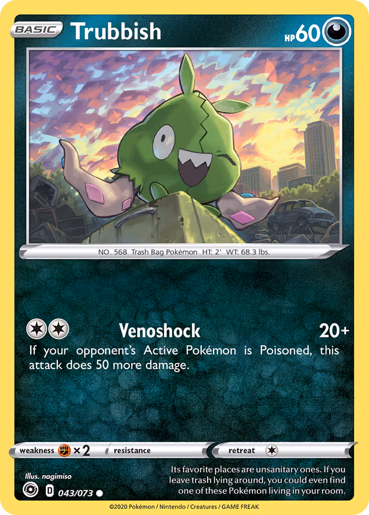 Trubbish 43/73 Pokemon card