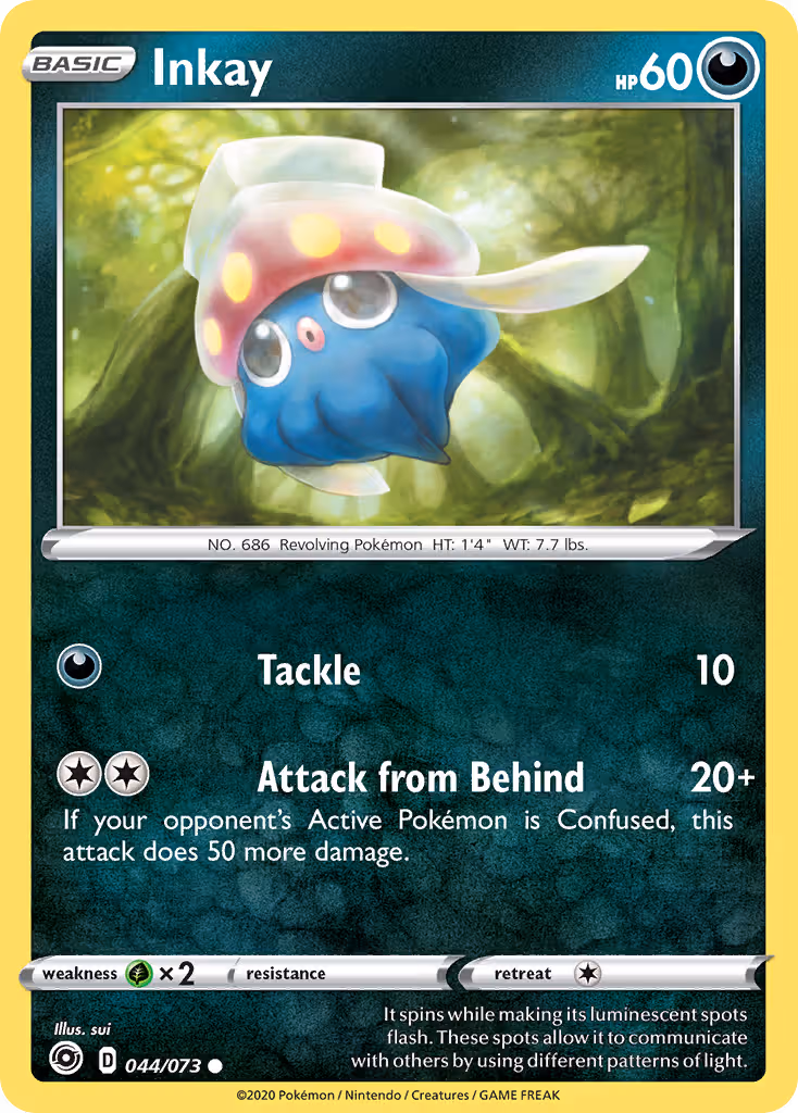 Inkay 44/73 Pokemon card