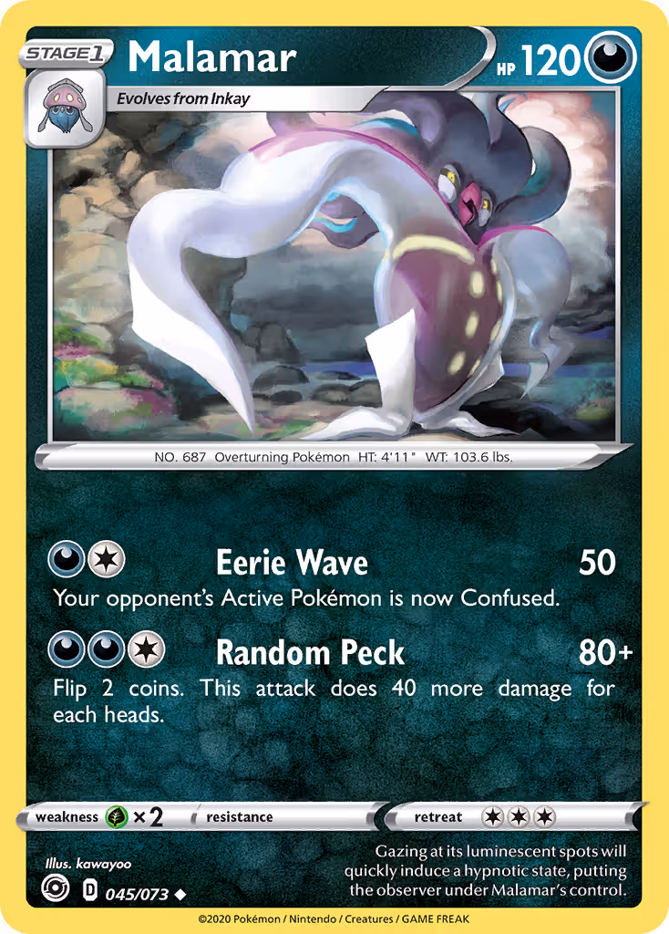 Malamar 45/73 Pokemon card