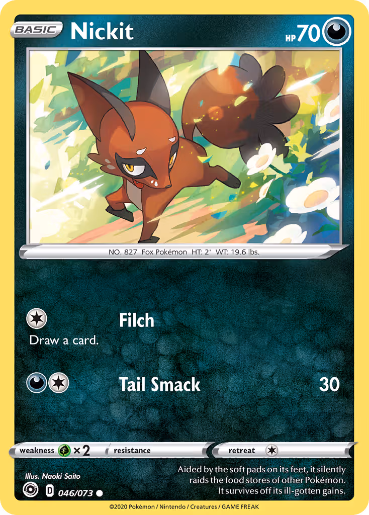 Nickit 46/73 Pokemon card