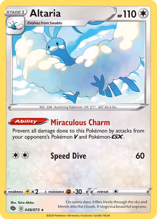 Altaria 49/73 Pokemon card