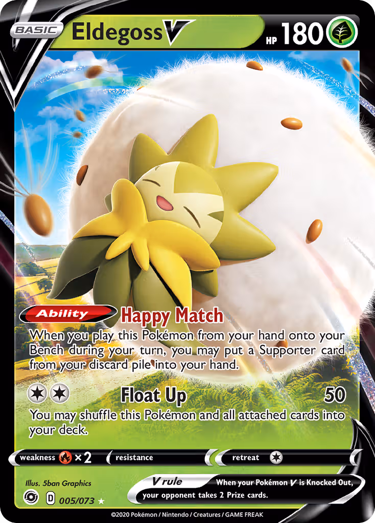 Eldegoss V 5/73 Pokemon card