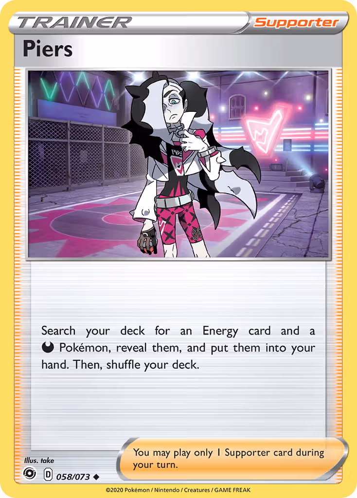 Piers 58/73 Pokemon card