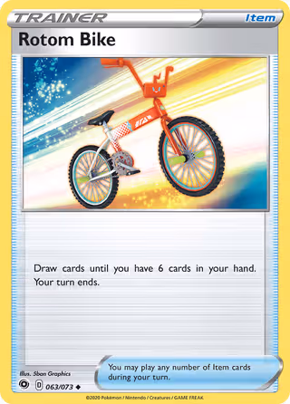 Rotom Bike 63/73 Pokemon card