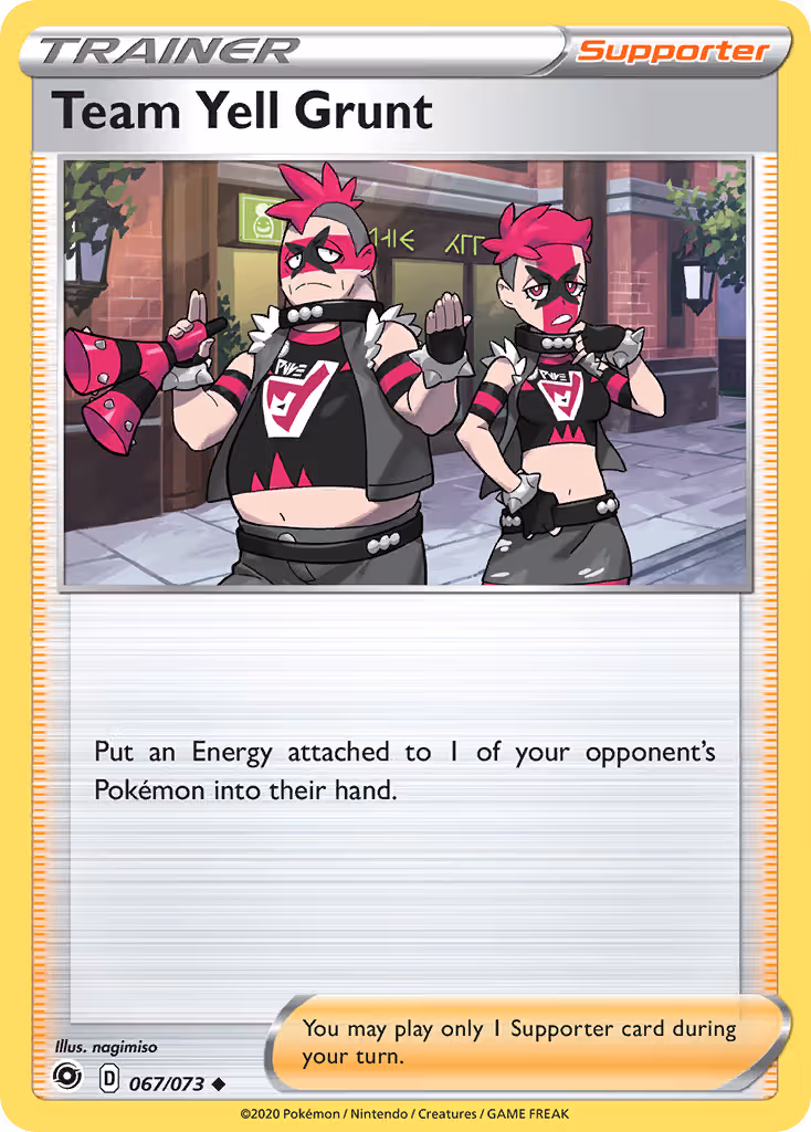 Team Yell Grunt 67/73 Pokemon card