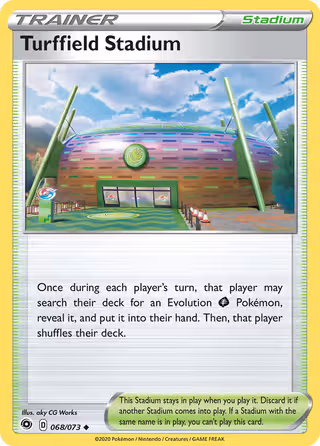 Turffield Stadium 68/73 Pokemon card