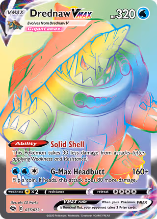 Drednaw VMAX 75/73 Pokemon card