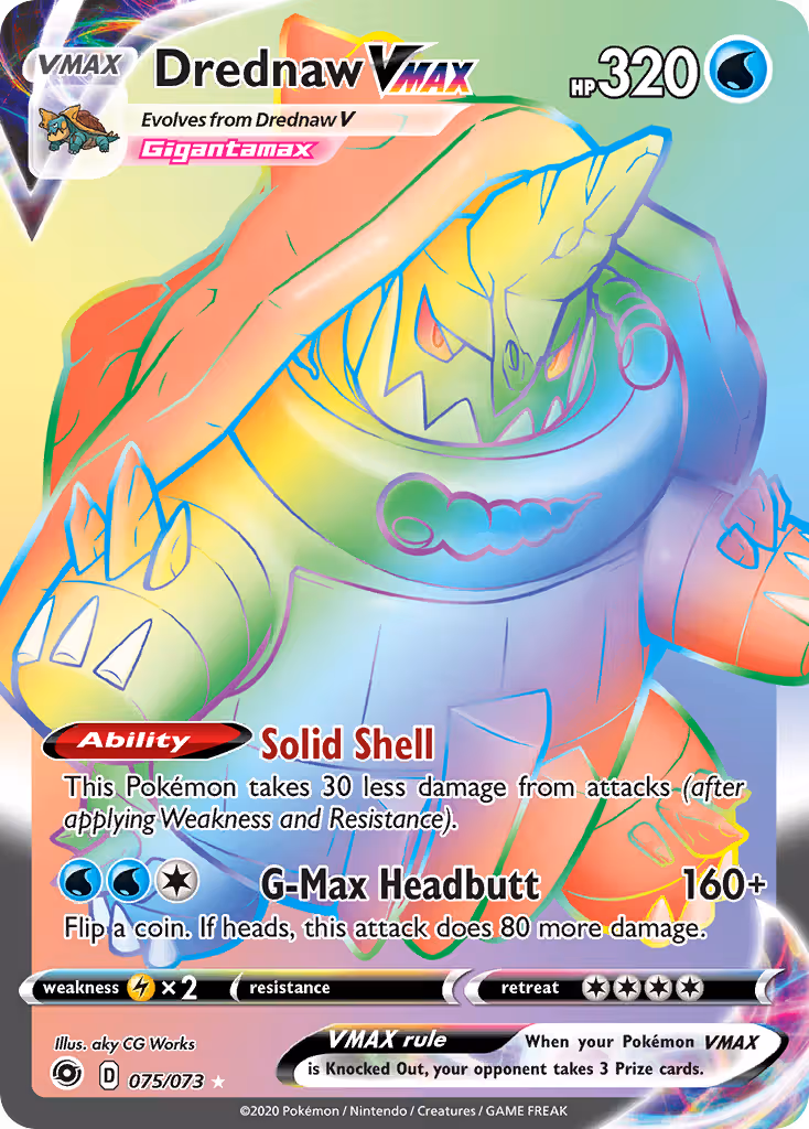 Drednaw VMAX 75/73 Pokemon card