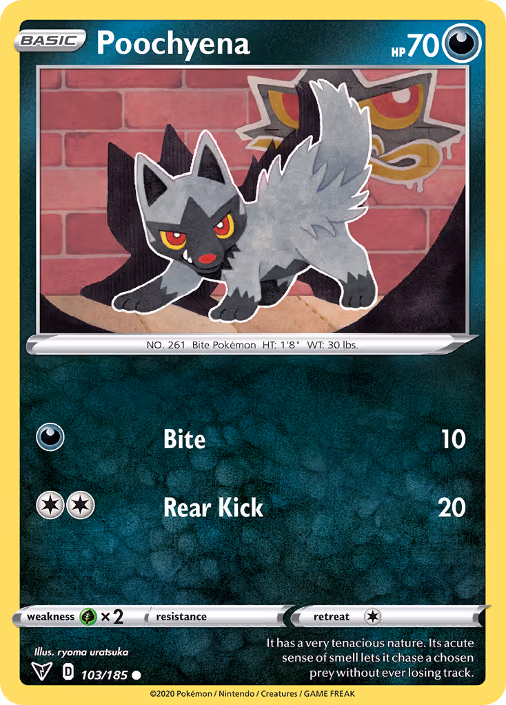 Poochyena 103/185 Pokemon card