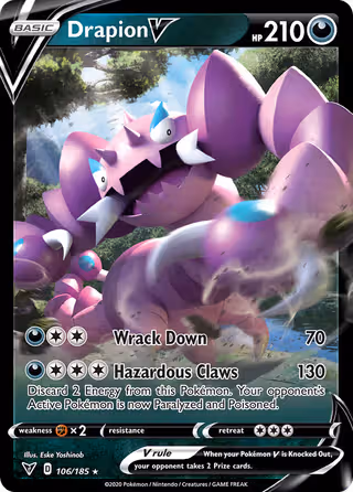 Drapion V 106/185 Pokemon card