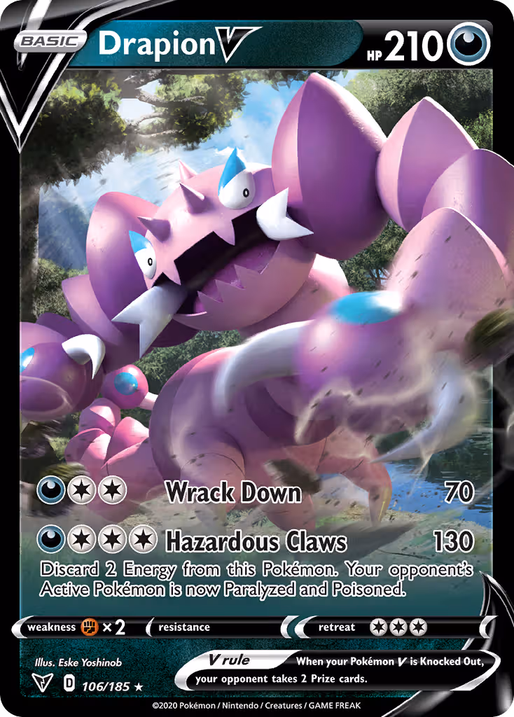Drapion V 106/185 Pokemon card