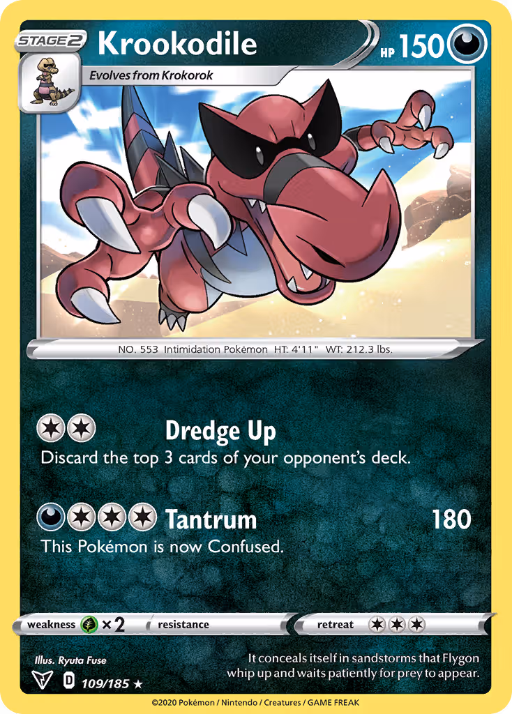 Krookodile 109/185 Pokemon card