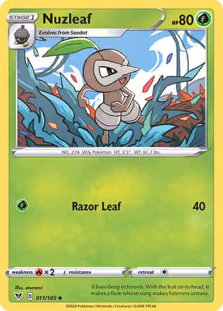 Nuzleaf 11/185 Pokemon card