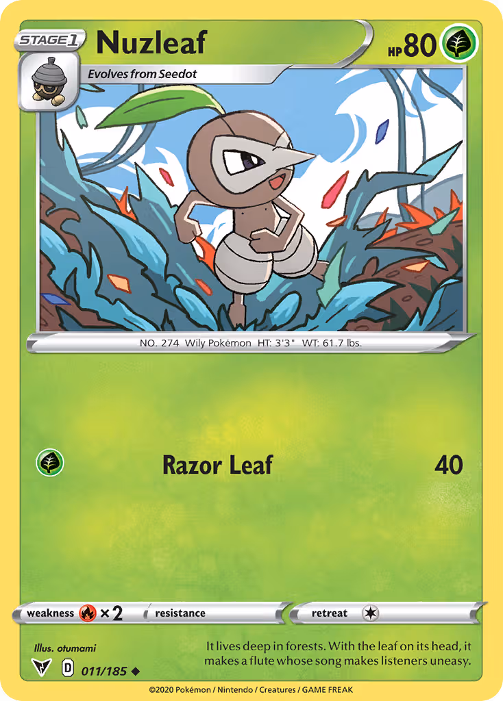Nuzleaf 11/185 Pokemon card