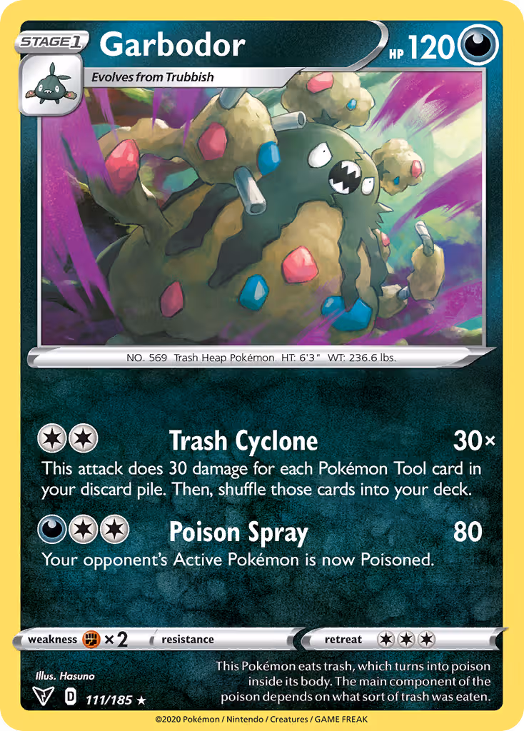 Garbodor 111/185 Pokemon card