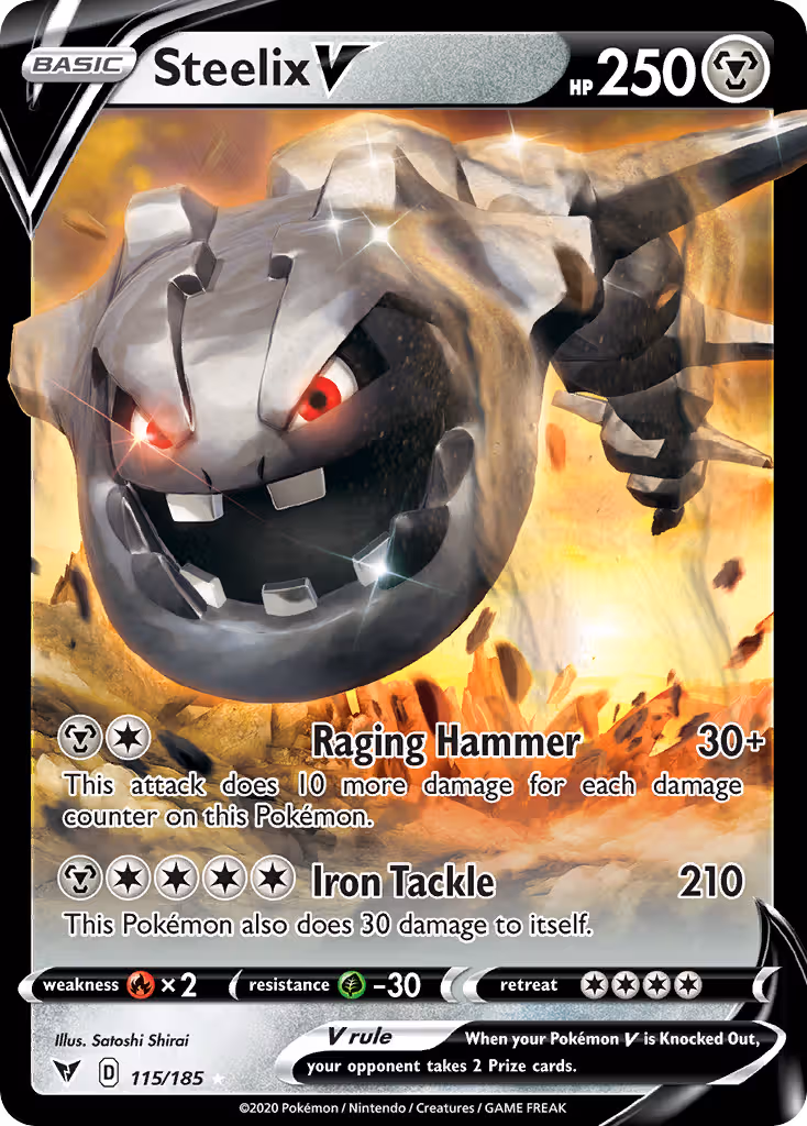 Steelix V 115/185 Pokemon card