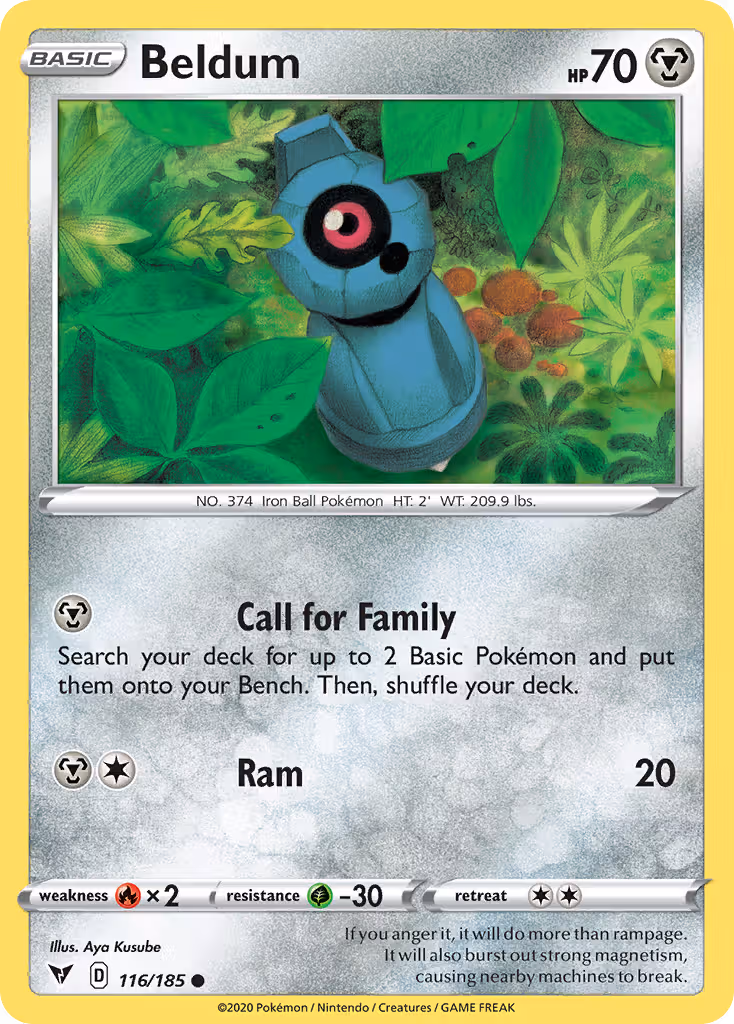 Beldum 116/185 Pokemon card