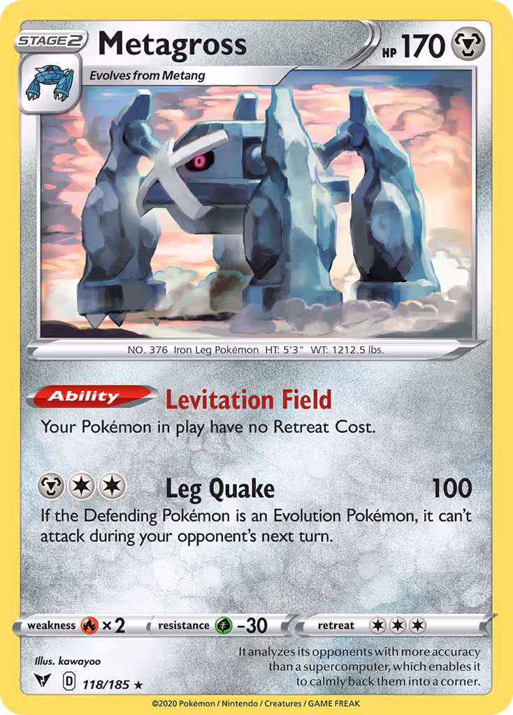 Metagross 118/185 Pokemon card