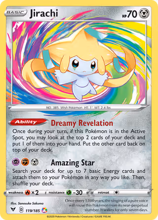 Jirachi 119/185 Pokemon card