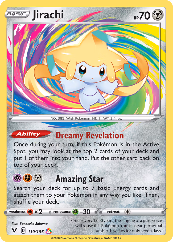 Jirachi 119/185 Pokemon card