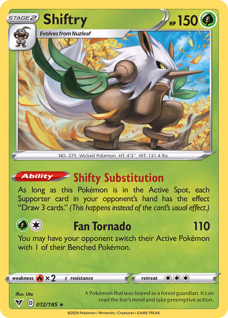 Shiftry 12/185 Pokemon card