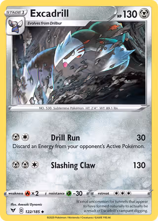 Excadrill 122/185 Pokemon card