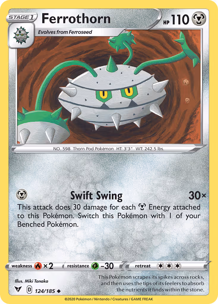 Ferrothorn 124/185 Pokemon card