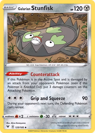 Galarian Stunfisk 125/185 Pokemon card