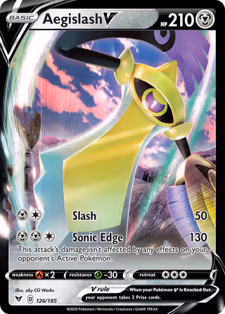 Aegislash V 126/185 Pokemon card